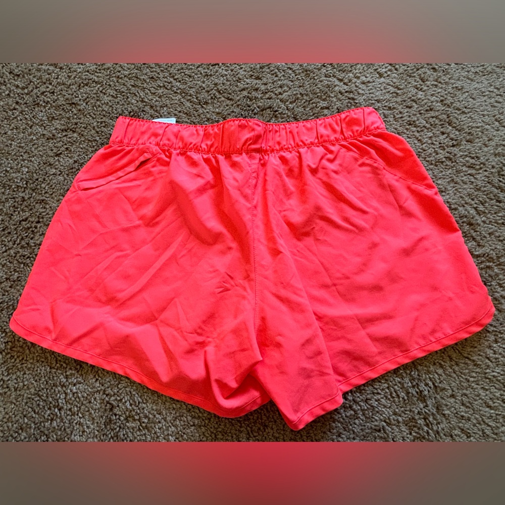 ADIDAS athletic shorts with inner liner | Size Medium | Bright coral - Picture 8 of 12